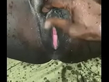Black whore squirts hard
